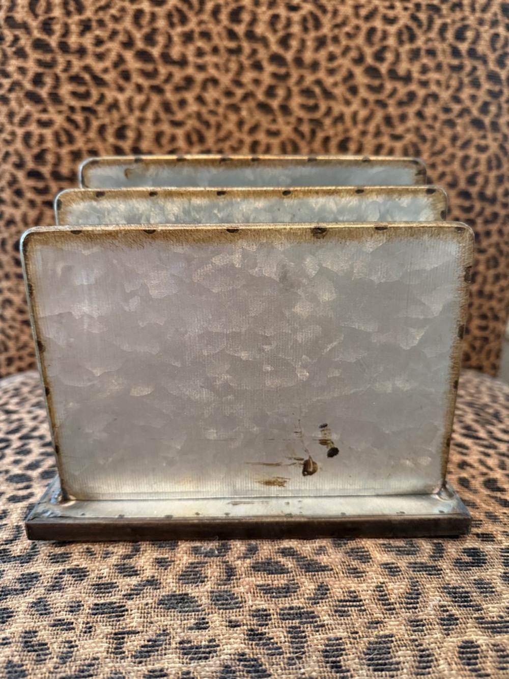 BRAND NEW! Vintage Metal Letter or File Folder Holder in Silver Tone Metal